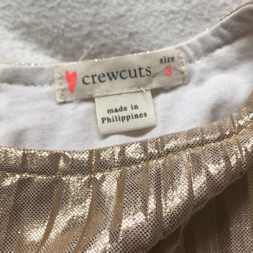 CrewCuts Gold Micropleat Dress - Picture 2 of 5
